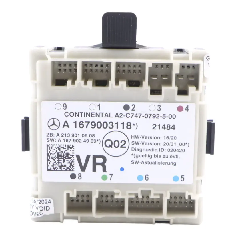 Módulo Mercedes W205 W213 X253 Unidad control delantera derecha para con número de pieza A1679003118 Módulo Mercedes W205 W213 X253 Unidad control delantera derecha - SKU A1679003118 - Número de pieza A1679003118