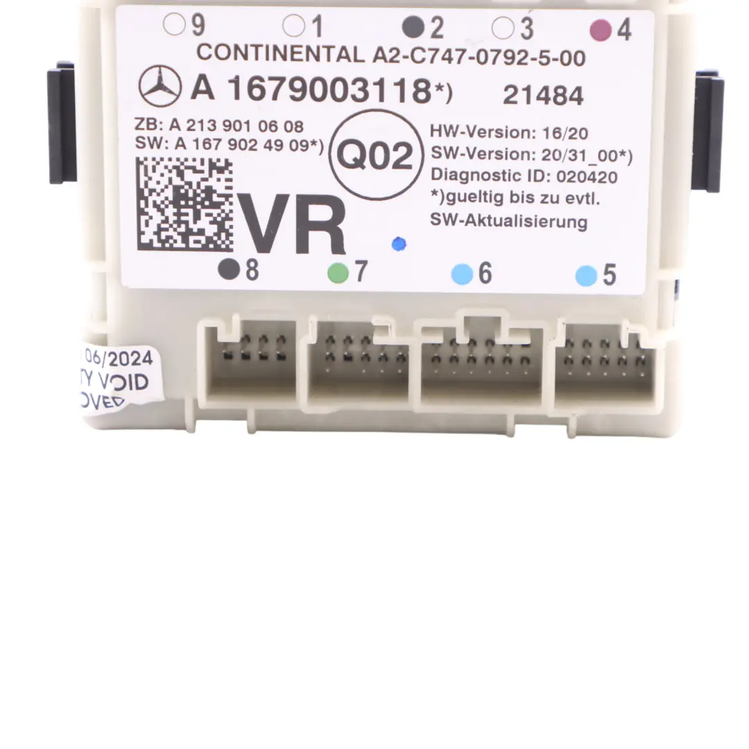 Door Module Mercedes W205 W213 X253 Front Right O/S Control Unit to with Part number A1679003118 Door Module Mercedes W205 W213 X253 Front Right O/S Control Unit - SKU A1679003118 - Part number A1679003118