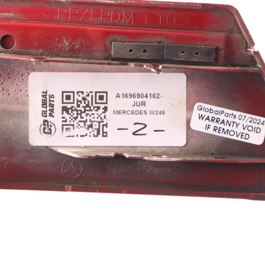 Protective Strip Rear Left N/S Rear Fender Jupiter Red - 589 to Mercedes W245 with Part number A1696904162 Mercedes W245 Protective Strip Rear Left N/S Rear Fender Jupiter Red - 589 - SKU A1696904162-JUR - Part number A1696904162