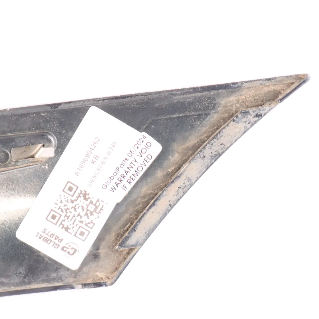 Protective Strip Right O/S Rear Fender Cosmic Black Metallic - 191 to Mercedes W245 with Part number A1696904262 Mercedes W245 Protective Strip Right O/S Rear Fender Cosmic Black Metallic - 191 - SKU A1696904262-KB - Part number A1696904262