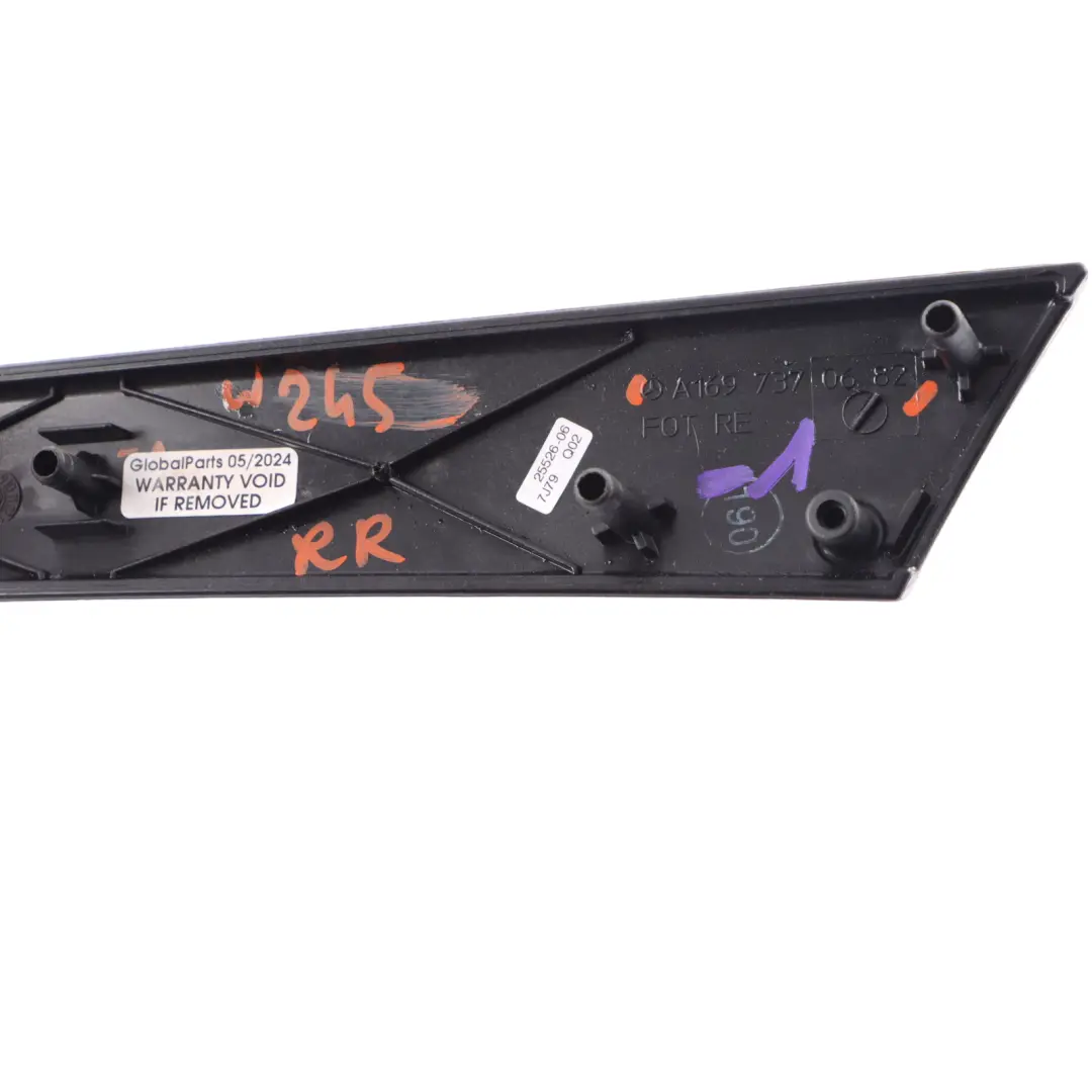 Mercedes W245 Rear Right O/S Door Card Trim Strip Aluminium - SKU A1697370682-1 - Part number A1697370682