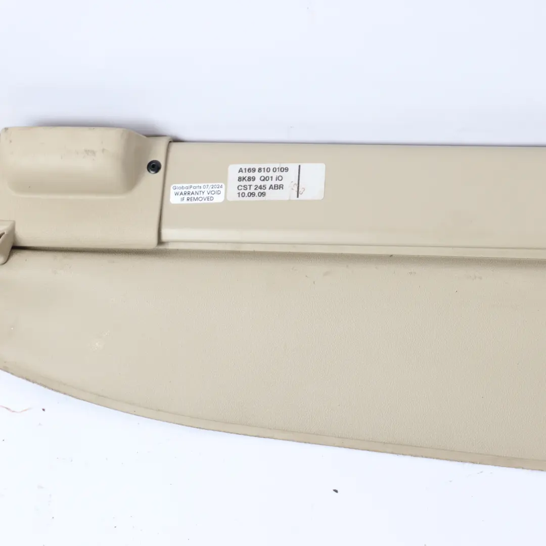 Roller Blind Parcel Storage Shelf Beige to Mercedes W245 Rear with Part number A1698100109 Mercedes W245 Rear Roller Blind Parcel Storage Shelf Beige - SKU A1698100109-5 - Part number A1698100109