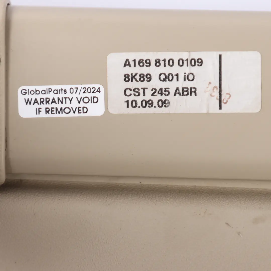 Roller Blind Parcel Storage Shelf Beige to Mercedes W245 Rear with Part number A1698100109 Mercedes W245 Rear Roller Blind Parcel Storage Shelf Beige - SKU A1698100109-5 - Part number A1698100109