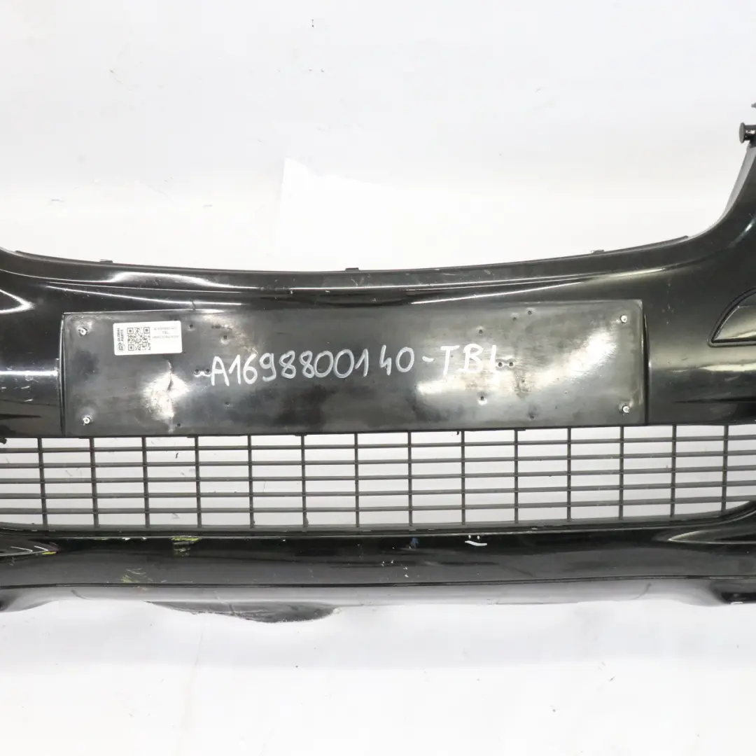 Front Bumper Parktronic Trim Panel Tropical Black Metallic - 160 to Mercedes W169 with Part number A1698800140 Mercedes W169 Front Bumper Parktronic Trim Panel Tropical Black Metallic - 160 - SKU A1698800140-TBL - Part number A1698800140