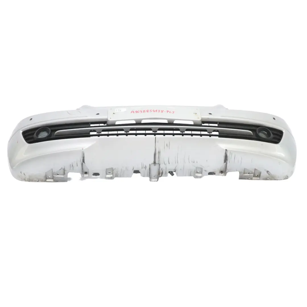 Front Bumper Parktronic Trim Panel Polar Silver Metallic - 761 to Mercedes W169 with Part number A1698854138 Mercedes W169 Front Bumper Parktronic Trim Panel Polar Silver Metallic - 761 - SKU A1698854138-PLS - Part number A1698854138