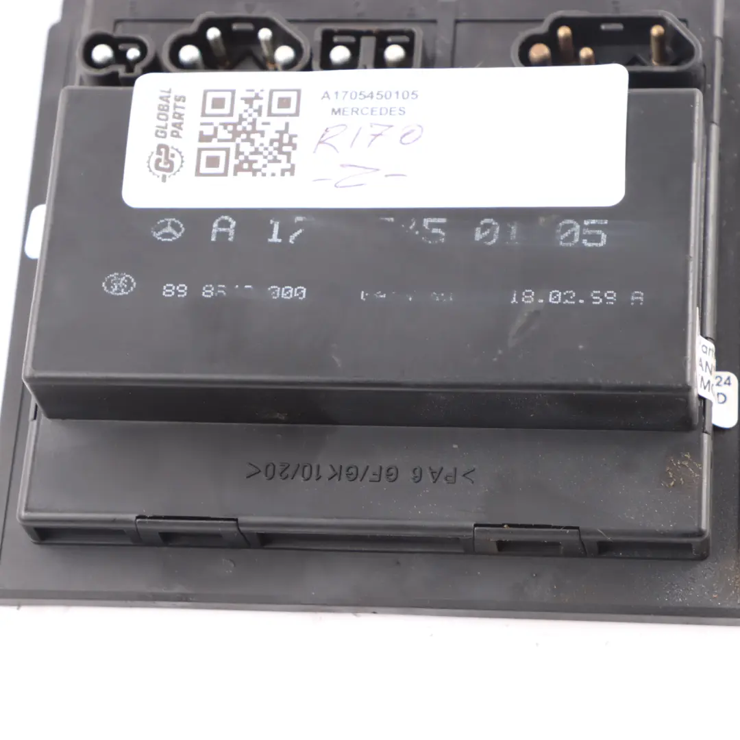 Control Module Unit to Mercedes R170 Engine Pulse Relay with Part number A1705450105 Mercedes R170 Engine Pulse Relay Control Module Unit - SKU A1705450105 - Part number A1705450105