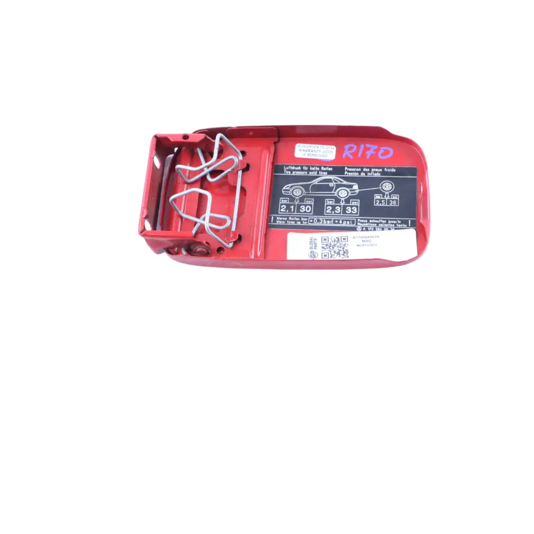 Flap Mercedes SLK R170 Fuel Filler Flap Cover Magma Red - 586 to Fuel with Part number A1707500106 Fuel Flap Mercedes SLK R170 Fuel Filler Flap Cover Magma Red - 586 - SKU A1705840039-MAG - Part number A1707500106