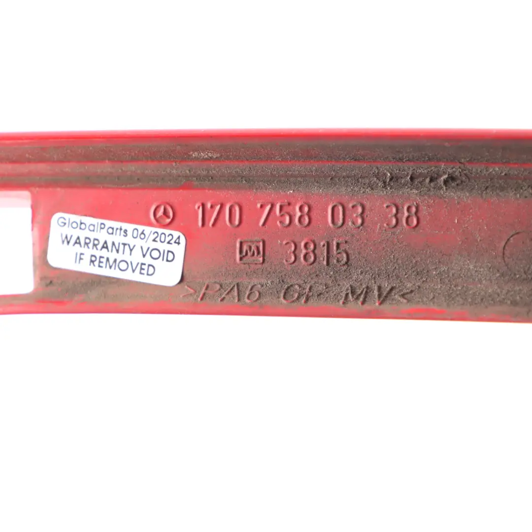 Trunk Lid Strip Trim Magma Red - 586 to Mercedes SLK R170 Rear with Part number A1707580338 Mercedes SLK R170 Rear Trunk Lid Strip Trim Magma Red - 586 - SKU A1707580338-MAG - Part number A1707580338