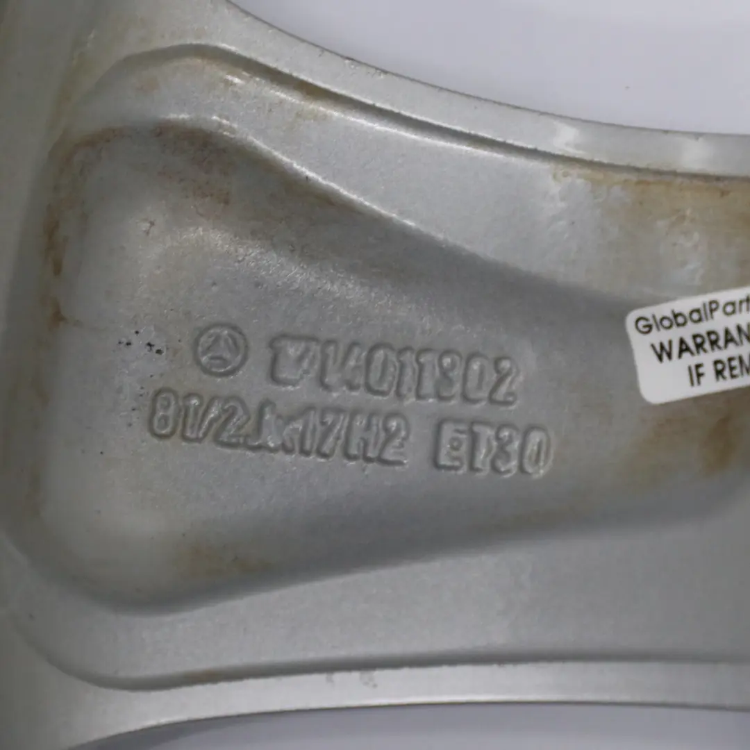 Mercedes R171 Silberne Leichtmetallfelge 17" 8,5J ET:30 5 Speichen - SKU A1714011902-2 - Teilenummer A1714011902