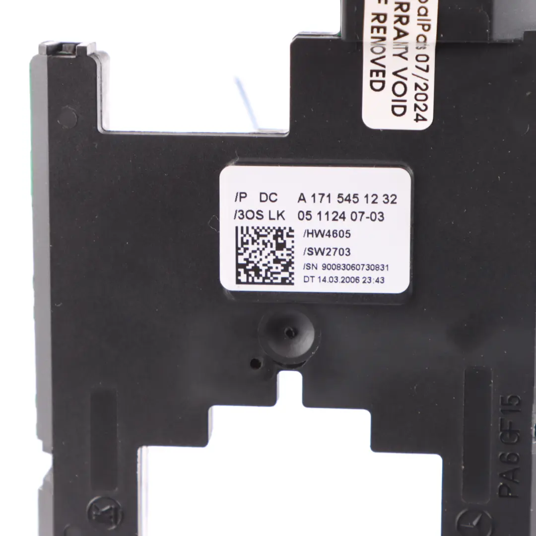 Steering Column Module Angle Sensor Control Unit to Mercedes R171 with Part number A1715451232 Mercedes R171 Steering Column Module Angle Sensor Control Unit - SKU A1715451232 - Part number A1715451232