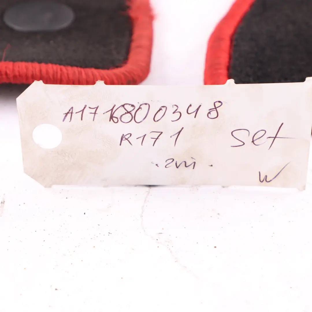 Mercedes R171 Carpet Floor Mats Front Set - SKU RHD-A1716800348 - Part number A1716800348