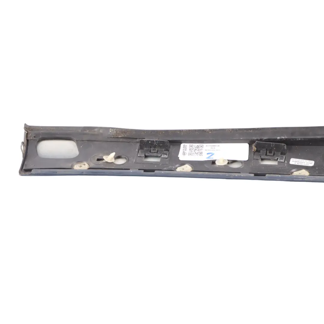 Windscreen A-Pillar Trim Left N/S Benitoite Blue - 950 to Mercedes R171 with Part number A1716900139 Mercedes R171 Windscreen A-Pillar Trim Left N/S Benitoite Blue - 950 - SKU A1716900139-BEB - Part number A1716900139