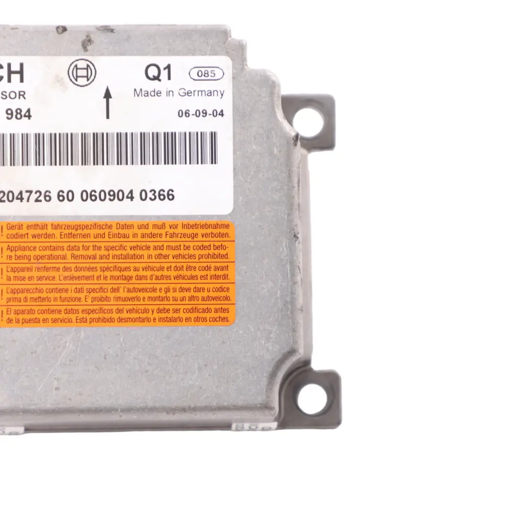 SRS Air Module Control Unit ECU to Mercedes R171 with Part number A1718204726 Mercedes R171 SRS Air Module Control Unit ECU - SKU A1718204726 - Part number A1718204726