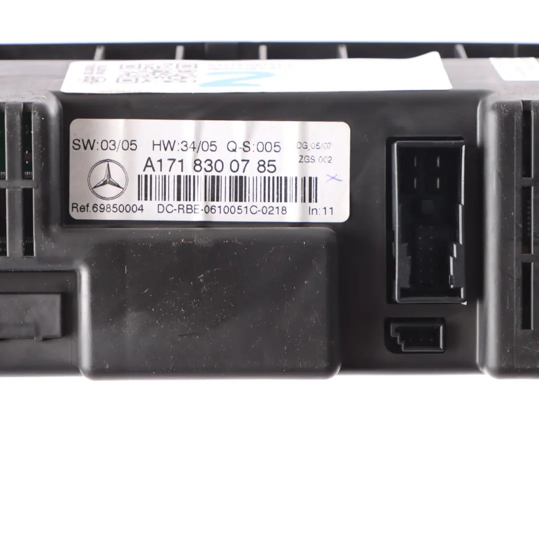 Mercedes R171 Calentador Climatización Panel Control Calefacción - SKU A1718300785-1 - Número de pieza A1718300785