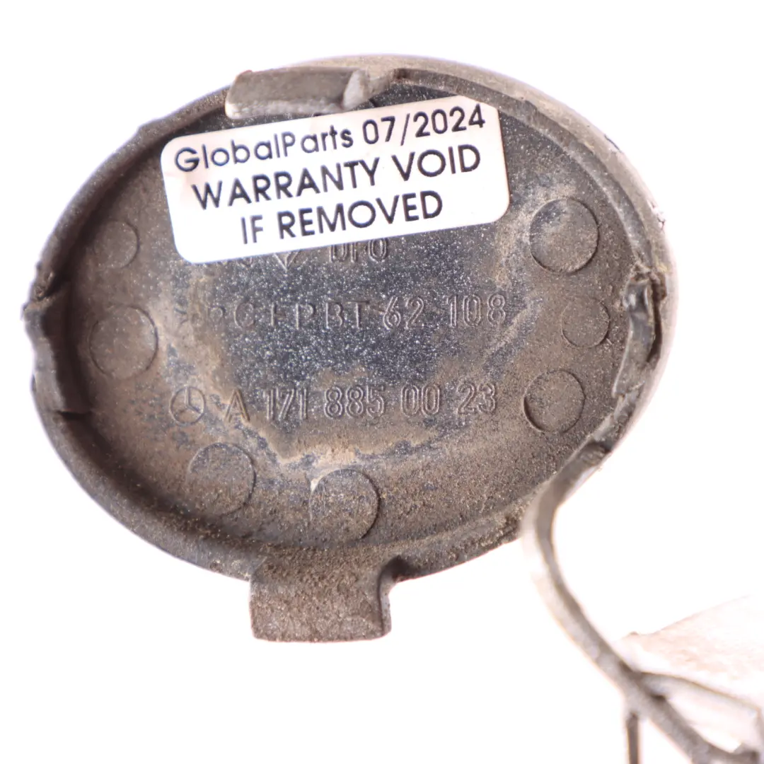 Bumper Towing Eye Cover Iridium Silver Metallic - 775 to Mercedes SLK R171 Rear with Part number A1718850023 Mercedes SLK R171 Rear Bumper Towing Eye Cover Iridium Silver Metallic - 775 - SKU A1718850023-IRS1 - Part number A1718850023