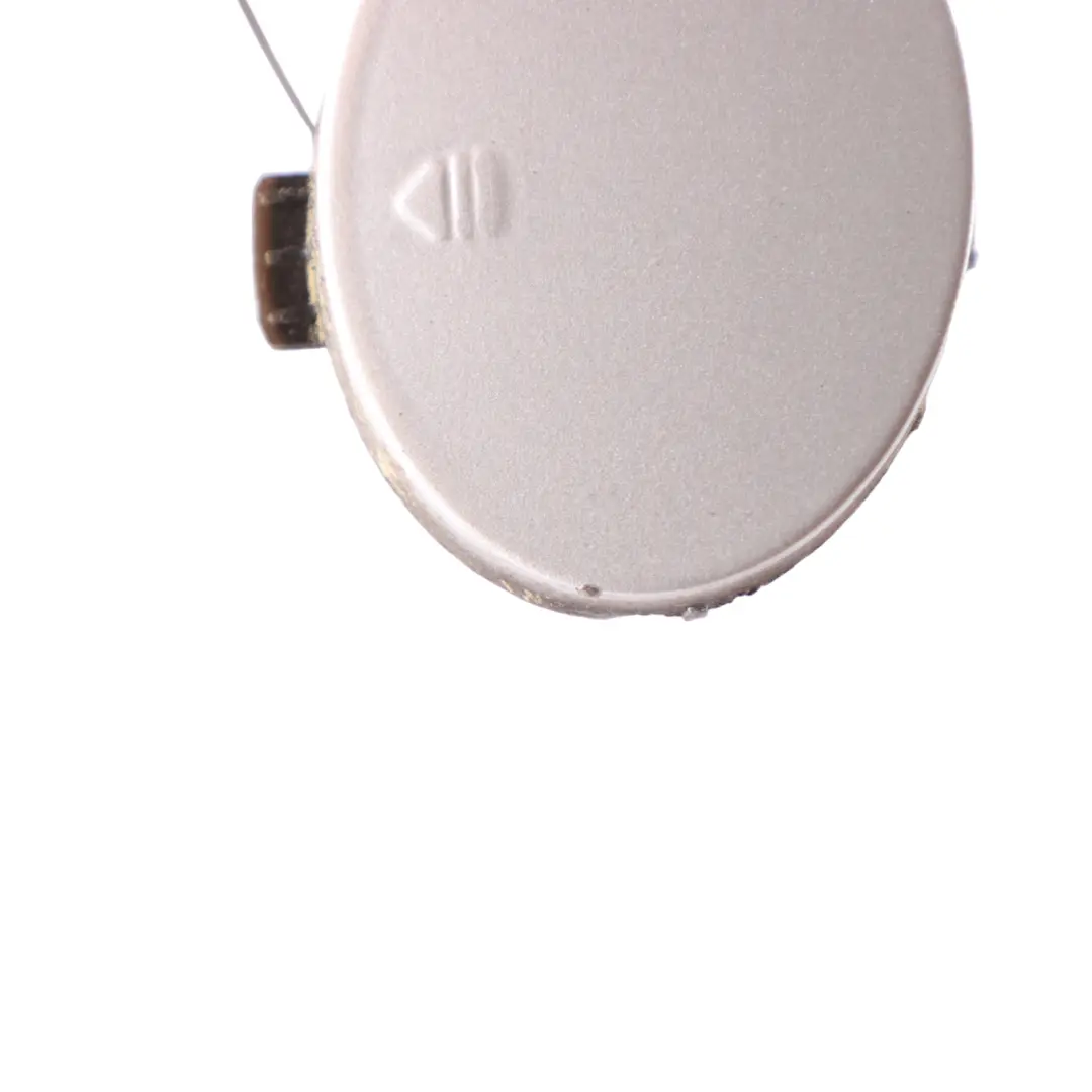 Bumper Towing Eye Cover Iridium Silver Metallic - 775 to Mercedes SLK R171 Rear with Part number A1718850023 Mercedes SLK R171 Rear Bumper Towing Eye Cover Iridium Silver Metallic - 775 - SKU A1718850023-IRS1 - Part number A1718850023