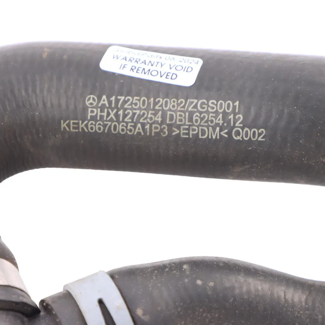 OM271 Manguera Radiador Refrigerante Derecho para Mercedes SLK R172 con número de pieza A1725012082 Mercedes SLK R172 OM271 Manguera Radiador Refrigerante Derecho - SKU A1725012082 - Número de pieza A1725012082