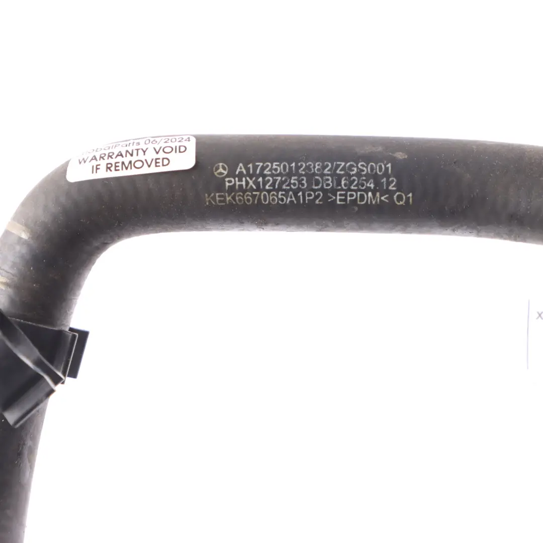 Coolant Hose Mercedes SLK R172 Petrol M271 M276 Oil Cooler Return Water Line to with Part number A1725012382 Coolant Hose Mercedes SLK R172 Petrol M271 M276 Oil Cooler Return Water Line - SKU A1725012382 - Part number A1725012382