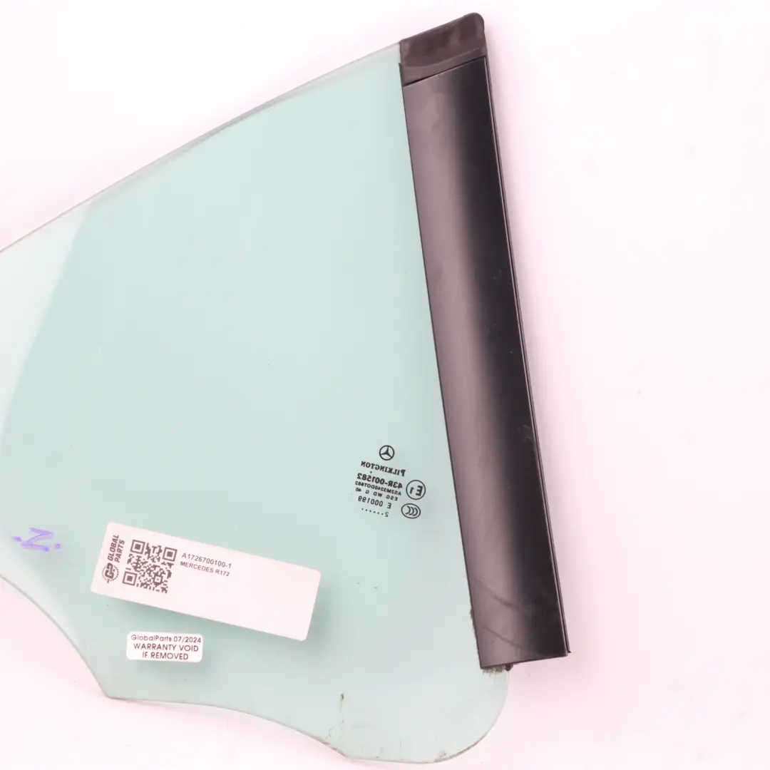 Side Window Rear Left N/S Fixed Triangle Glass AS2 A1726700200 to Mercedes R172 with Part number A1726700100 Mercedes R172 Side Window Rear Left N/S Fixed Triangle Glass AS2 A1726700200 - SKU A1726700100-1 - Part number A1726700100