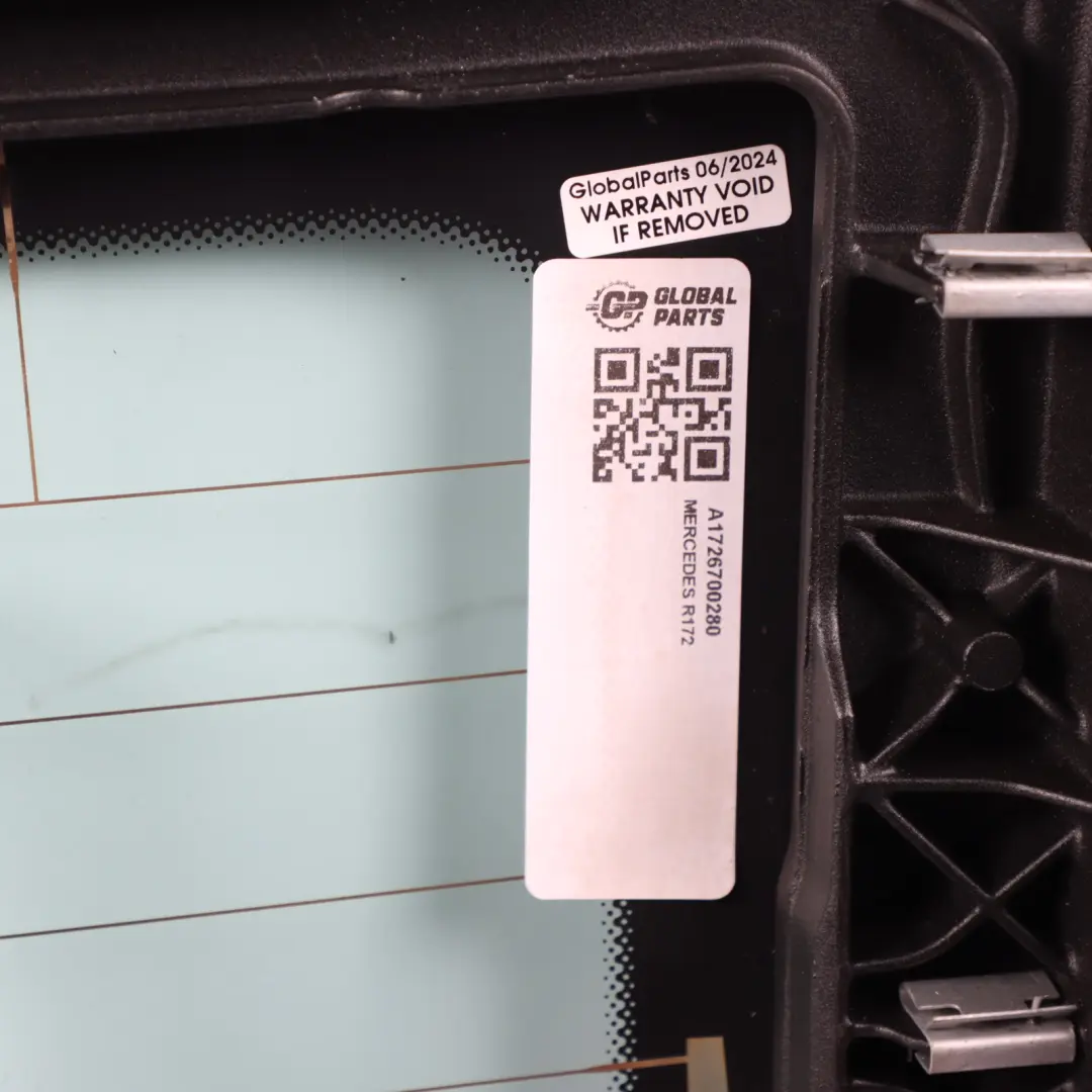 Window Windshield Glass Glazing Cover AS2 Green to Mercedes SLK R172 Rear with Part number A1726700280 Mercedes SLK R172 Rear Window Windshield Glass Glazing Cover AS2 Green - SKU A1726700280 - Part number A1726700280