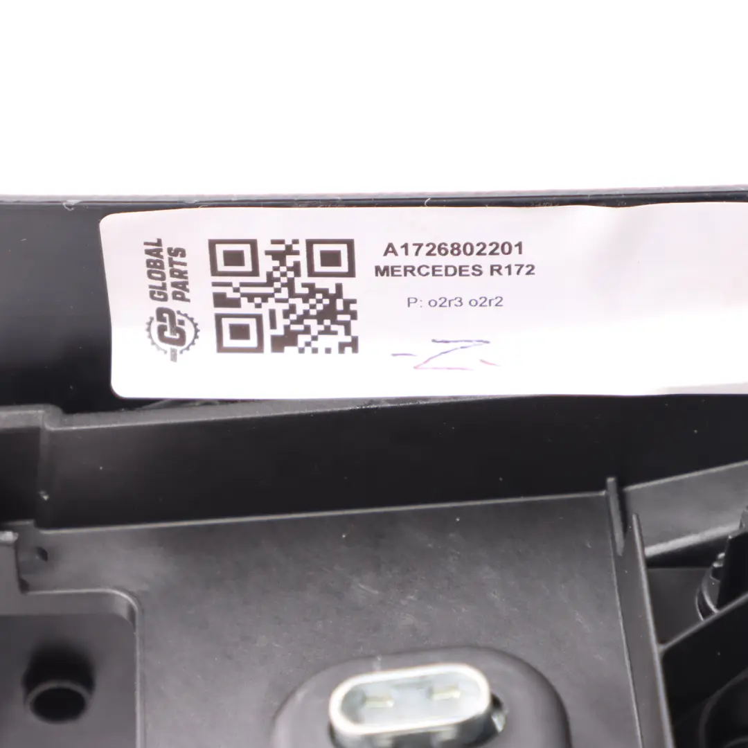 Podłokietnik Konsoli Środkowej Czarny do Mercedes SLK R172 o numerze A1726802201 Mercedes SLK R172 Podłokietnik Konsoli Środkowej Czarny - SKU A1726802201 - Numer Części A1726802201