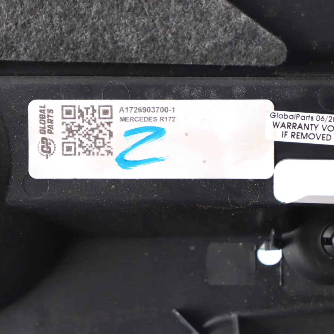 Trunk Lid Tray Handle Trim Panel Cover Black A1726900241 to Mercedes SLK R172 with Part number A1726903700 Mercedes SLK R172 Trunk Lid Tray Handle Trim Panel Cover Black A1726900241 - SKU A1726903700-1 - Part number A1726903700