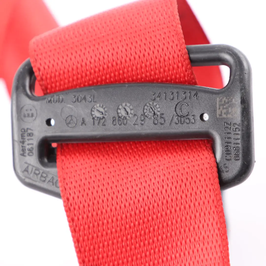 Seatbelt Retractor Front Left N/S Seat Belt Black to Mercedes R172 with Part number A1728602985 Mercedes R172 Seatbelt Retractor Front Left N/S Seat Belt Black - SKU A1728602985-1 - Part number A1728602985