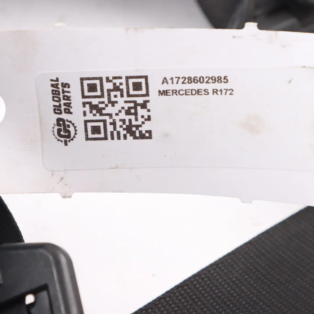 Seatbelt Retractor Front Left N/S Seat Belt Black to Mercedes R172 with Part number A1728602985 Mercedes R172 Seatbelt Retractor Front Left N/S Seat Belt Black - SKU A1728602985 - Part number A1728602985