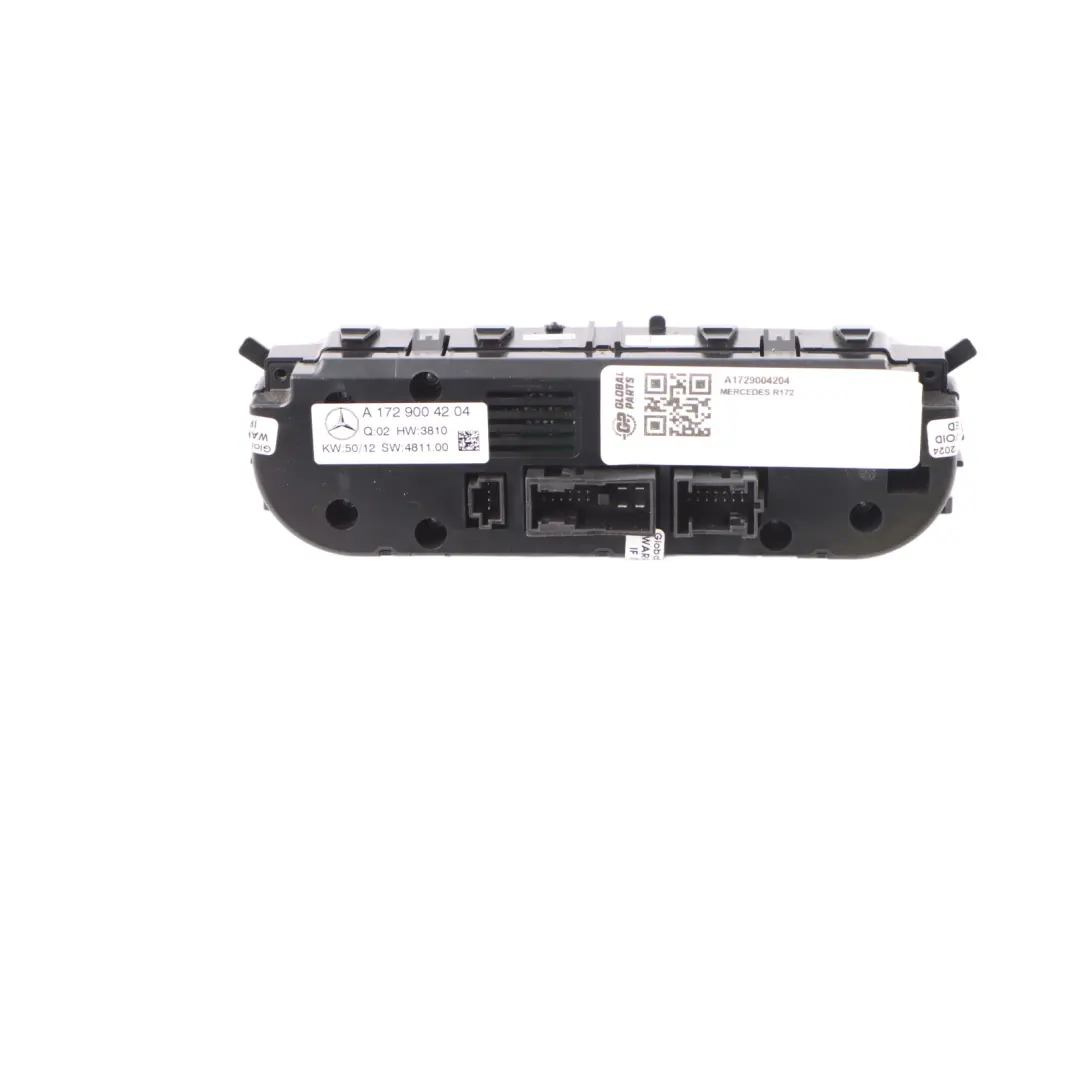 Mercedes R172 Panel Przełącznik Sterownie Klimy Klimatyzacji - SKU A1729004204 - Numer Części A1729004204