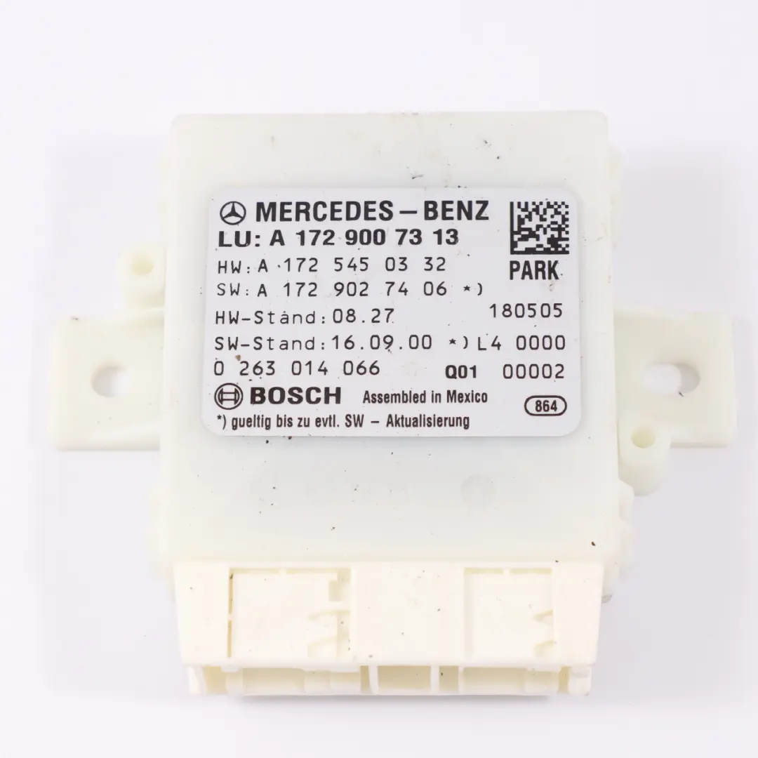 PDC Module du capteur de stationnement ECU pour Mercedes SLC R172 à propos du numéro de pièce A1729007313 Mercedes SLC R172 PDC Module du capteur de stationnement ECU - SKU A1729007313 - Numéro de pièce A1729007313