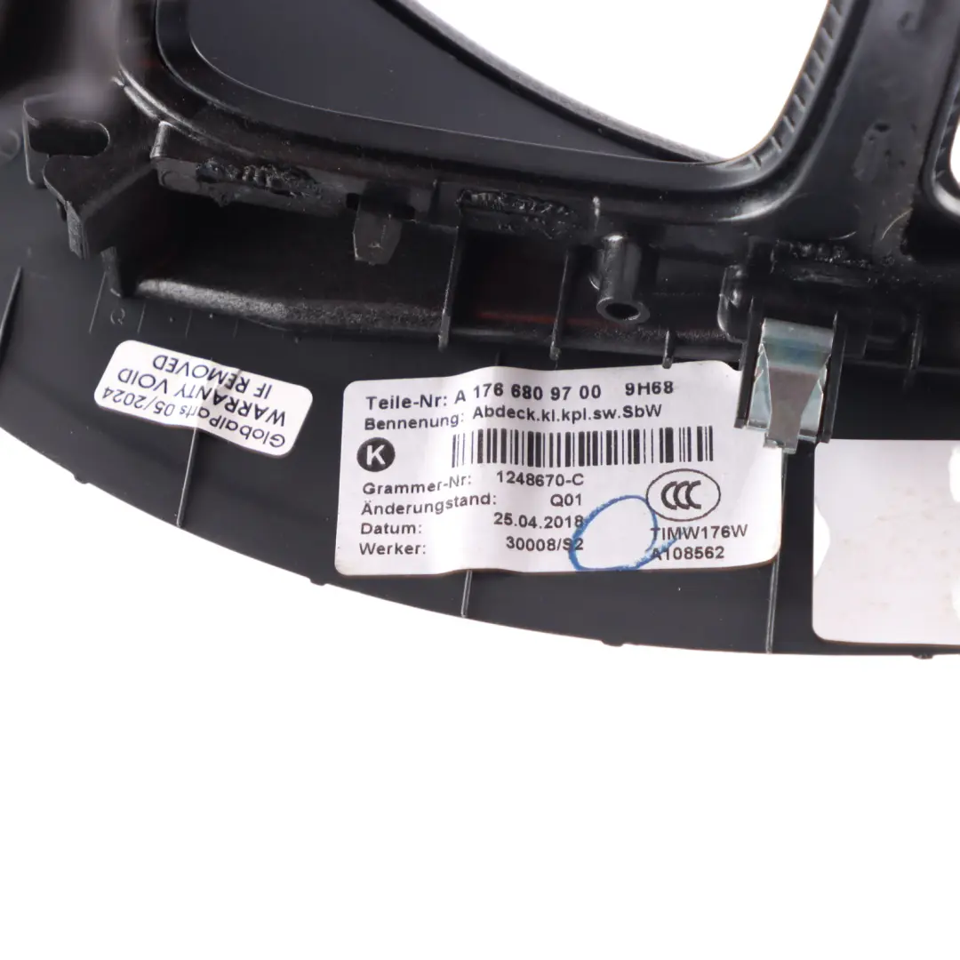 Embellecedor Consola Central Mercedes W176 C117 Salpicadero Negro - SKU A1766809700-2 - Número de pieza A1766809700