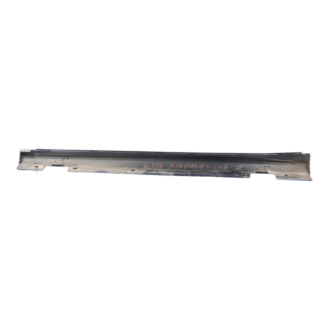 Side Skirt AMG Right O/S Door Sill Cover Cavansite Blue - 890 Mercedes W176 - SKU A1766980154-CVB - Part number A1766980154