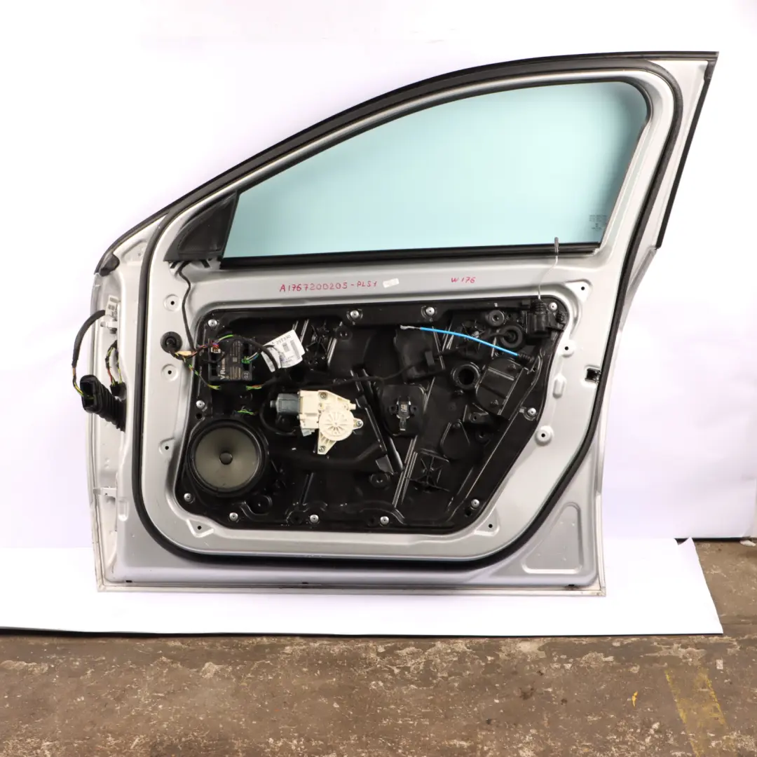 Mercedes W176 Door Front Right O/S A-Class Polar Silver Metallic - 761 - SKU A1767200205-PLS1 - Part number A1767200105
