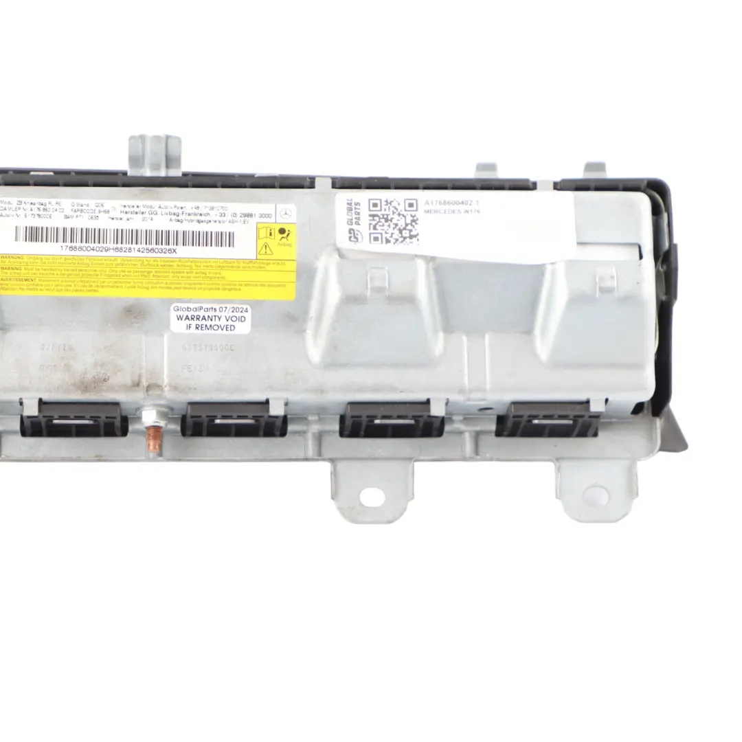 Mercedes W176 C117 Driver's Front Right O/S Dashboard Knee Airbag - SKU RHD-A1768600402-1 - Part number A1768600402