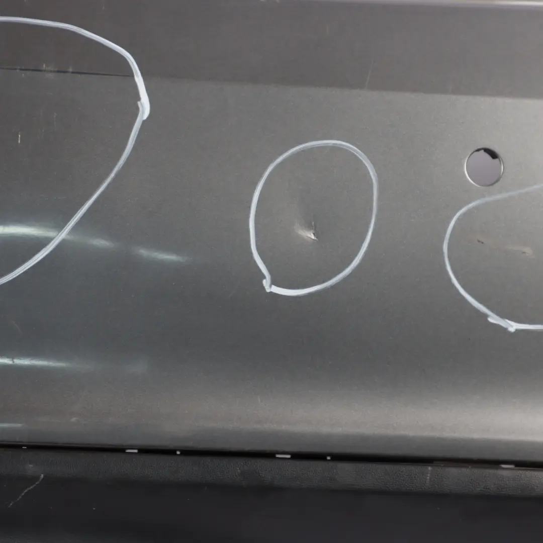 Bumper Trim Panel Cover AMG Mountain Grey Metallic - 787 to Mercedes W176 Rear with Part number A1768800540 Mercedes W176 Rear Bumper Trim Panel Cover AMG Mountain Grey Metallic - 787 - SKU A1768800540-MG - Part number A1768800540