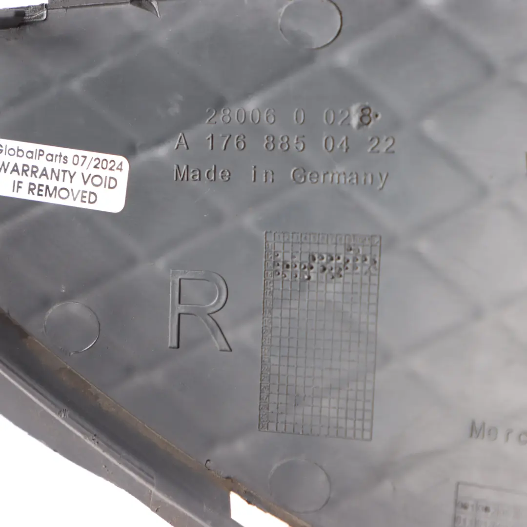 Mercedes W176 Bumper Grille Lower Grid Trim Panel Front Right O/S - SKU A1768850422 - Part number A1768850422