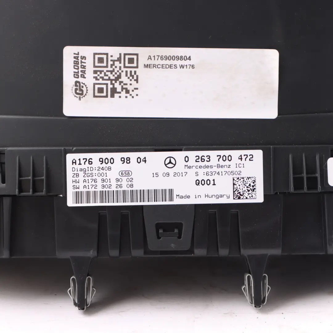 Instrument Cluster Speedometer Speedo Automatic to Mercedes W176 Petrol with Part number A1769009804 Mercedes W176 Petrol Instrument Cluster Speedometer Speedo Automatic - SKU A1769009804 - Part number A1769009804