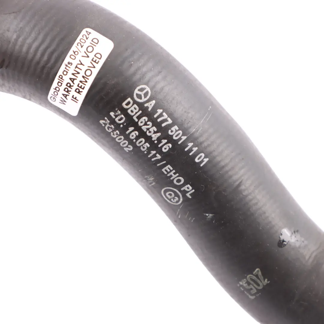 Refrigerante de Agua Manguera para Mercedes W177 con número de pieza A1775011101 Mercedes W177 Refrigerante de Agua Manguera - SKU A1775011101 - Número de pieza A1775011101