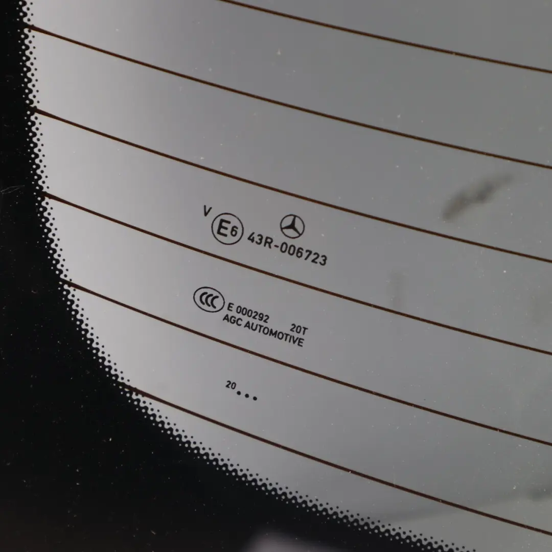 Window Windshield Glass Glazing AS3 Tinted to Mercedes V177 Rear with Part number A1776707100 Mercedes V177 Rear Window Windshield Glass Glazing AS3 Tinted - SKU A1776707100 - Part number A1776707100