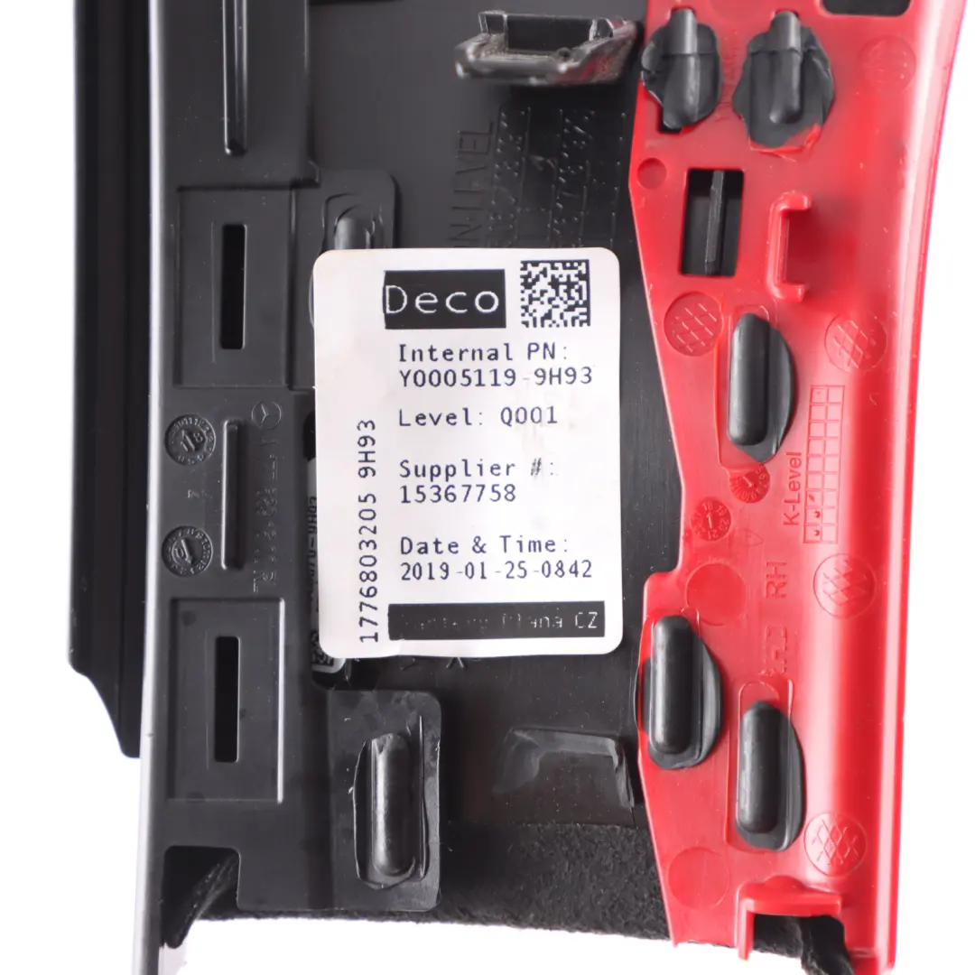 Dashboard Trim Cover Panel Right O/S to Mercedes W177 with Part number A17767803205 Mercedes W177 Dashboard Trim Cover Panel Right O/S - SKU A17767803205 - Part number A17767803205