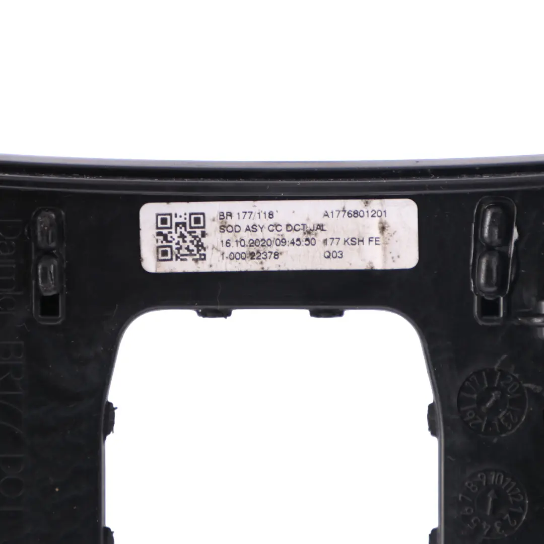 Console Centrale Couvercle Cadre Levier Vitesse - pour Mercedes W177 à propos du numéro de pièce A1776801201 Mercedes W177 Console Centrale Couvercle Cadre Levier Vitesse - - SKU A1776801201 - Numéro de pièce A1776801201