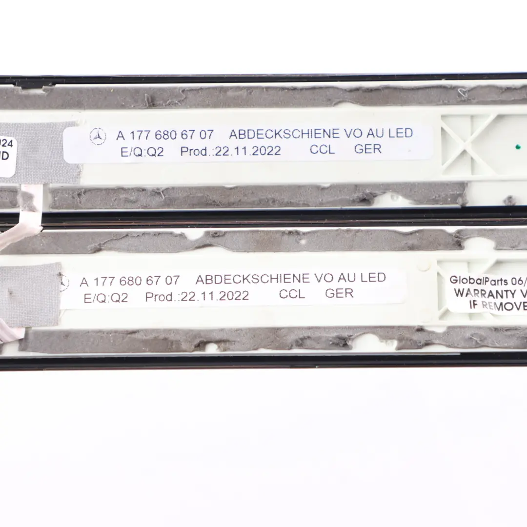 Entrance Sill Cover Mercedes W177 W247 Front Left Right N/O/S Set to with Part number A1776806707 Entrance Sill Cover Mercedes W177 W247 Front Left Right N/O/S Set - SKU A1776806707 - Part number A1776806707