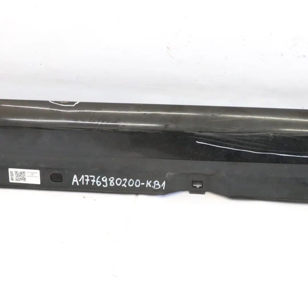 Side Skirt Right O/S Door Sill Cover W247 Kosmos Cosmic Black 191 to Mercedes W177 with Part number A1776980200 Mercedes W177 Side Skirt Right O/S Door Sill Cover W247 Kosmos Cosmic Black 191 - SKU A1776980200-KB1 - Part number A1776980200