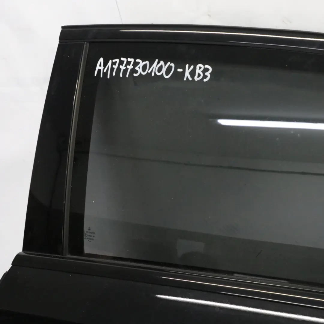 Mercedes W177 Door Rear Left N/S A-Class Kosmos Cosmic Black Metallic - 191 - SKU A1777301300-KB3 - Part number A1777301300