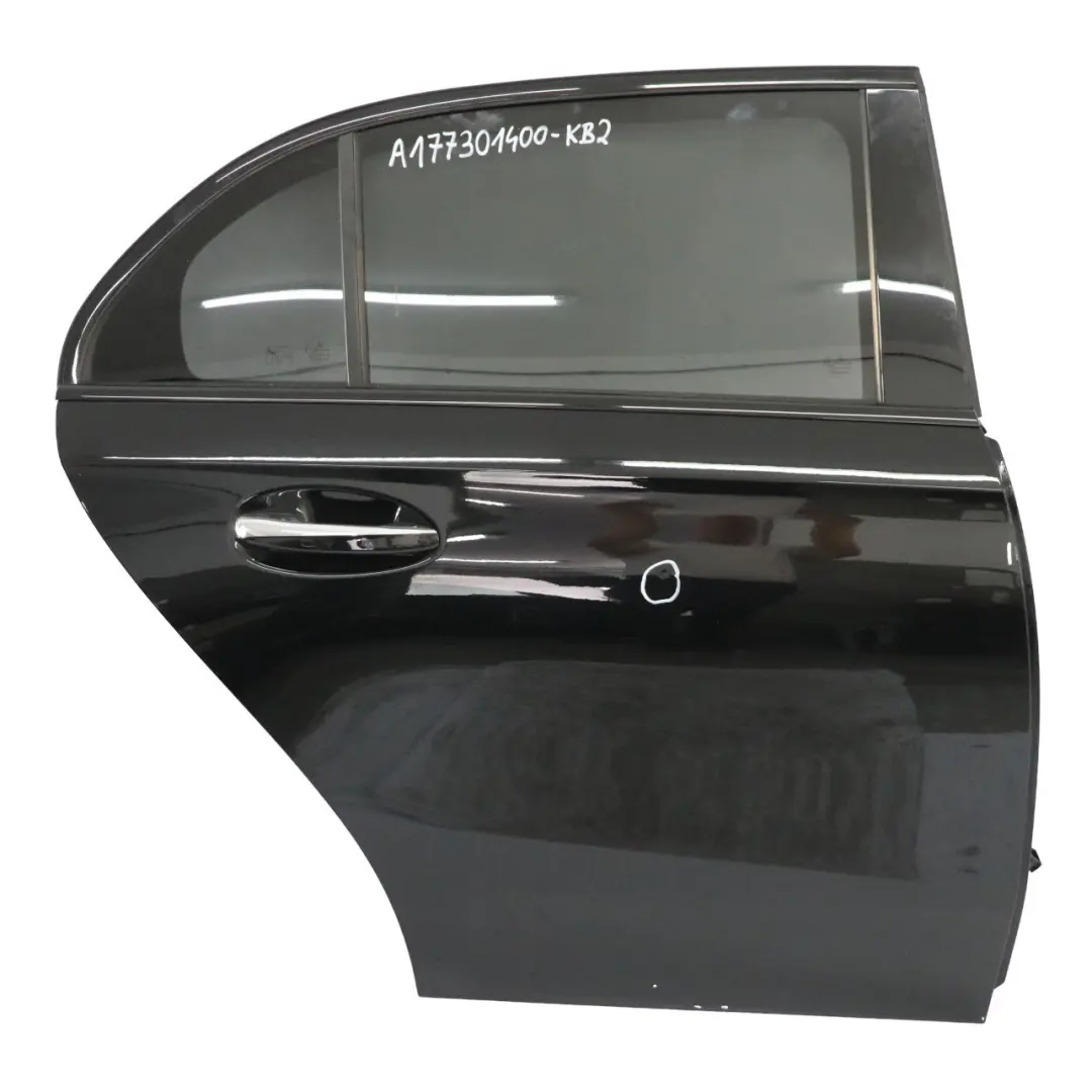 Mercedes W177 Door Rear Right O/S Kosmos Cosmic Black Metallic - 191 - SKU A1777301400-KB2 - Part number A1777301400