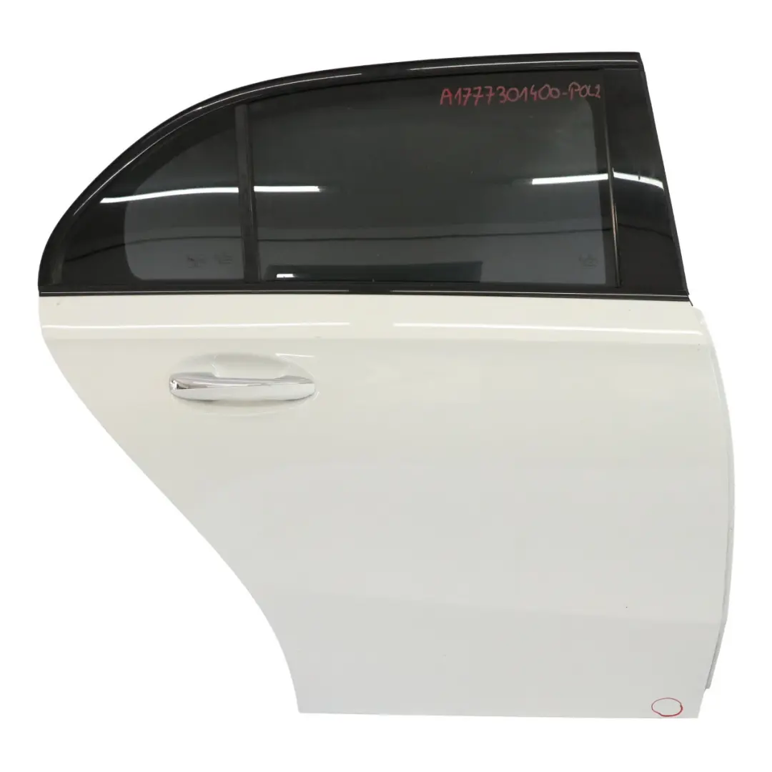 Puerta Trasera Derecha Polar White Blanco Polar - 149 para Mercedes W177 con número de pieza A1777301400 Mercedes W177 Puerta Trasera Derecha Polar White Blanco Polar - 149 - SKU A1777301400-POL2 - Número de pieza A1777301400
