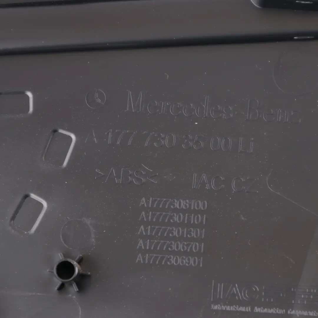 Mercedes V177 W177 Boczek Tapicerka Drzwi Lewy Tył Lewa Tylna Czarna Skóra - SKU A1777303100-1 - Numer Części A1777303100