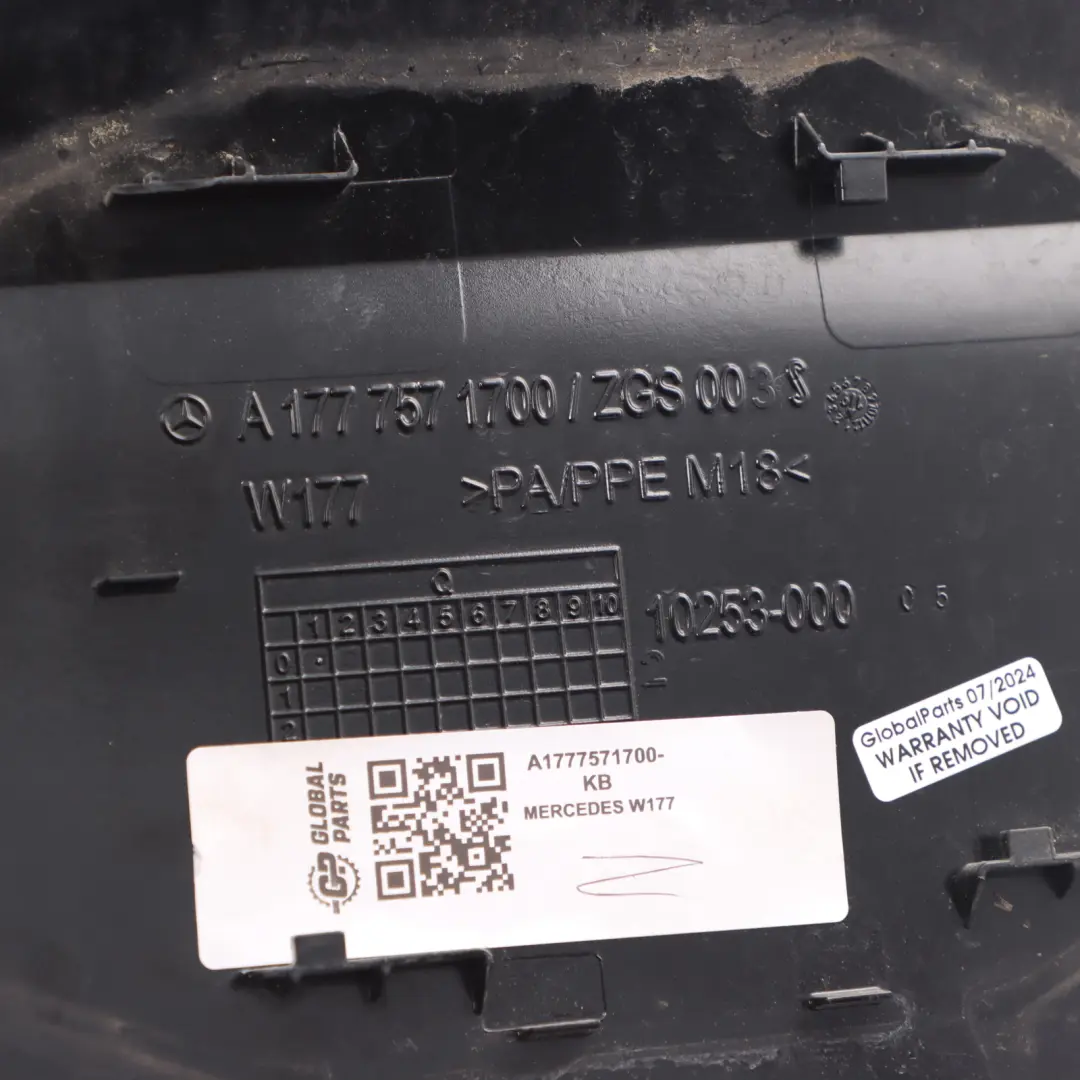 Fill in Flap Cover Cap Cosmic Black Metallic 191 to Mercedes W177 Fuel with Part number A1777571700 Mercedes W177 Fuel Fill in Flap Cover Cap Cosmic Black Metallic 191 - SKU A1777571700-KB - Part number A1777571700