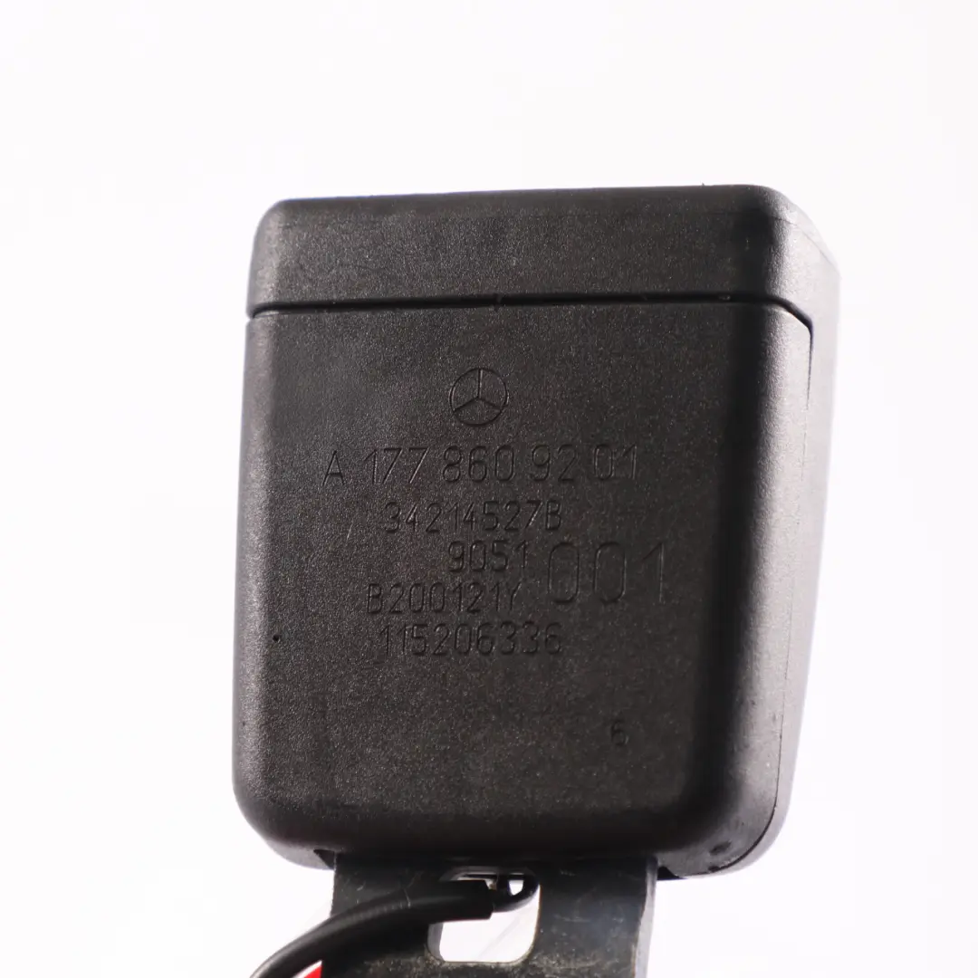  Hebilla del cinturón de seguridad Mercedes C118 W177 Cierre trasero - SKU A1778609201 - Número de pieza A1778609201