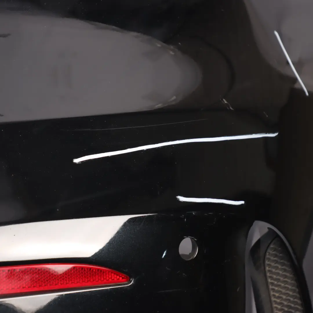 Bumper Rear AMG Trim Panel Covering Kosmos Black Metallic - 191 to Mercedes W177 with Part number A1778804801 Mercedes W177 Bumper Rear AMG Trim Panel Covering Kosmos Black Metallic - 191 - SKU A1778804801-KB - Part number A1778804801